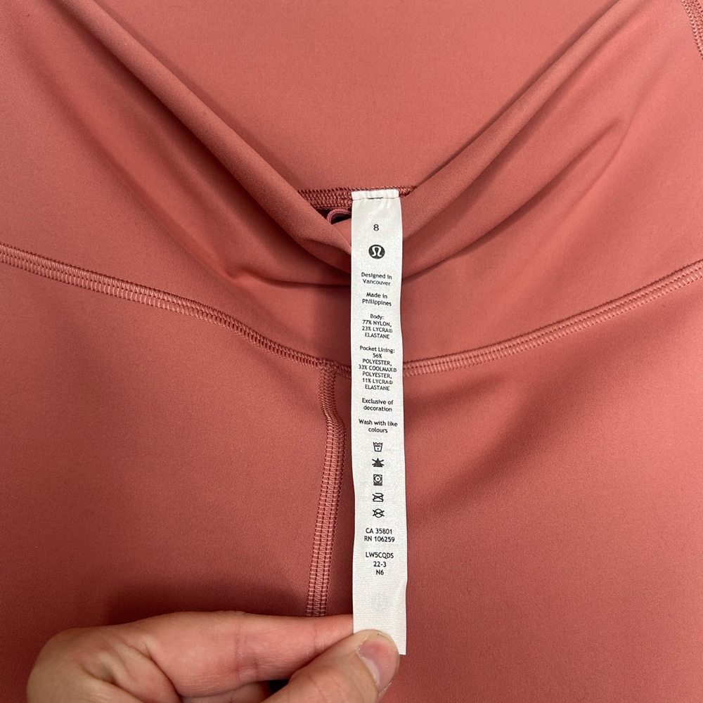 NWT Lululemon Wunder Under Train High Rise Tight Legging 25" Briar Rose size 8 - Picture 13 of 14